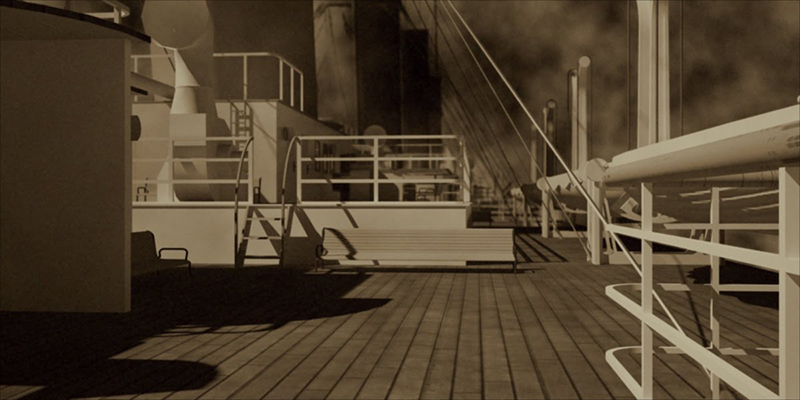 On the deck of the Titanic